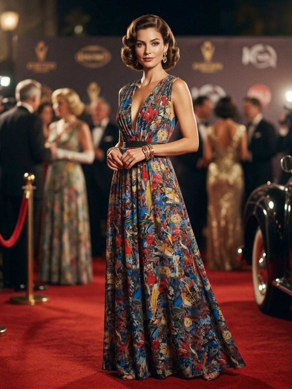 Alice and Olivia floral Gown Triss